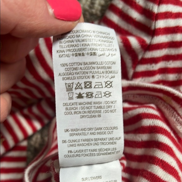 Mini boden red white striped Pointelle cotton 5-6 - Picture 6 of 6
